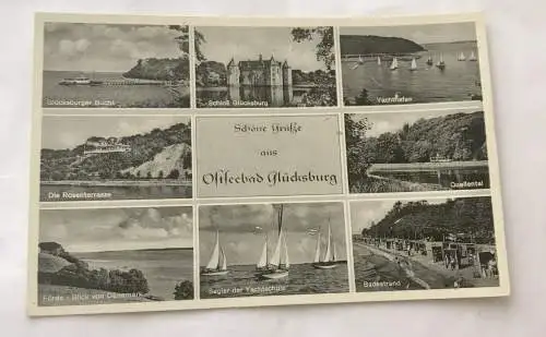 Grußkarte, Ostsee, Glücksburg, Schleswig Holstein (110303 BW!)