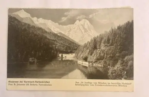 AK, Rissersee, Garmisch Partenkirchen, Bayrische Hochland (110221 BW)