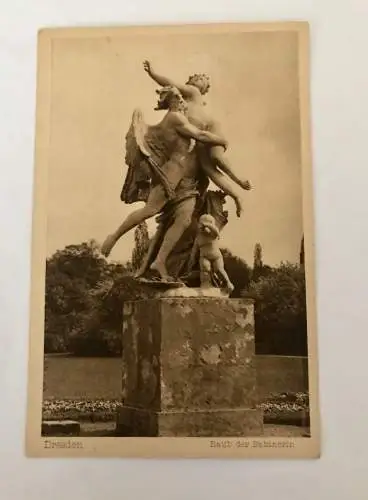 AK, Dresden, Raub der Sabinerin, Denkmal (20030 BW)