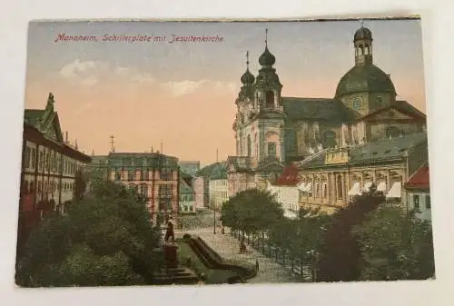AK, Baden Württemberg, Mannheim, Schillerplatz, Jesuitenkirche (40088 BW)