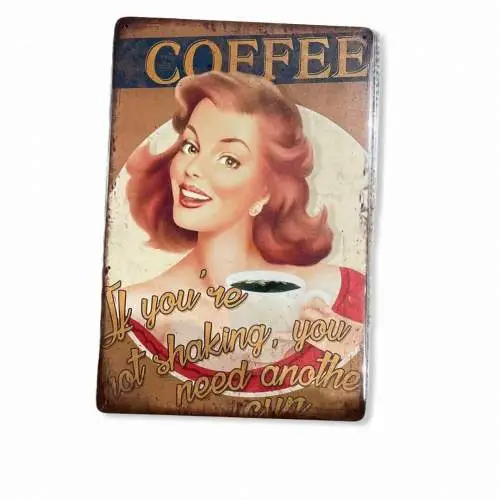 Nostalgie Vintage Schild Coffee Kaffee 30x20 16760
