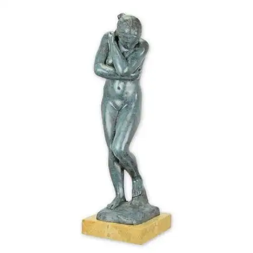 Bronze Skulptur auf Marmor Block Eva H 46,5 L 14,5 NLUP-23