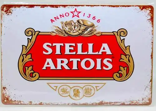 Nostalgie Vintage Retro Schild "STELLA ARTOIS" 30x20 12103