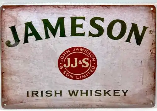 Nostalgie Vintage Retro Schild "JAMESON IRISH WHISKEY" 30x20 12095