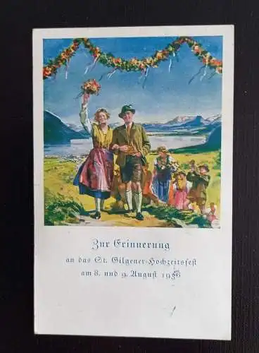 Flugpost St.Gilgen Hochzeit Österreich 165320 G