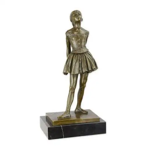 Bronze Skulptur auf Marmor Block Kleine 14jährige Tänzerin NLJK-10