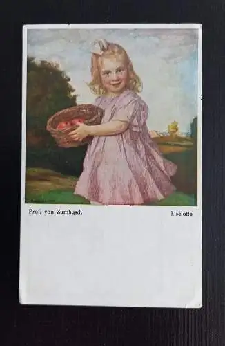 Prof.von Zumbach Liselotte Mädchen Mit Äpfel 400414 Ga