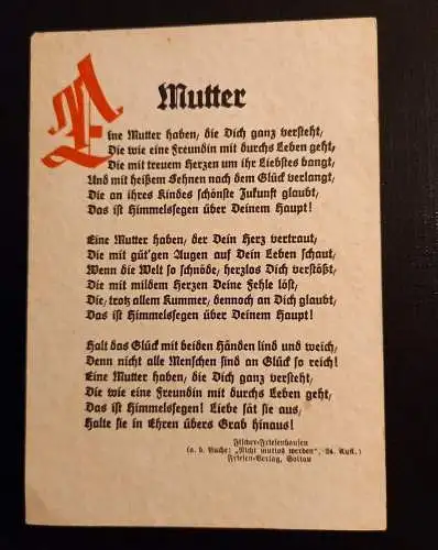 Mutter Gedicht 165373 Ga G