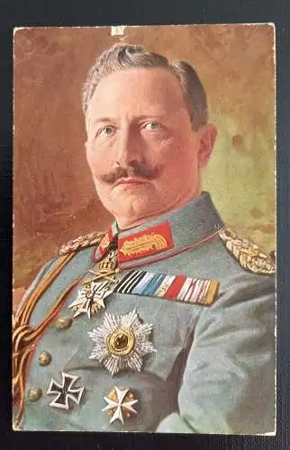 Kaiser Wilhelm mit Orden und Abzeichen 165248 Ga G