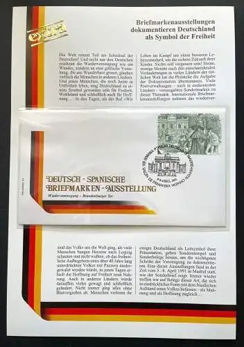 Brief Deutsch-Spanische Briefmarken-Ausstellung 1991 ca.16,4x9,2cm 410336