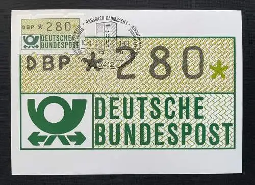Brief Bundespost Ransbach Baumbach 1981 Deutschland ca.14,7x10,5cm 410327