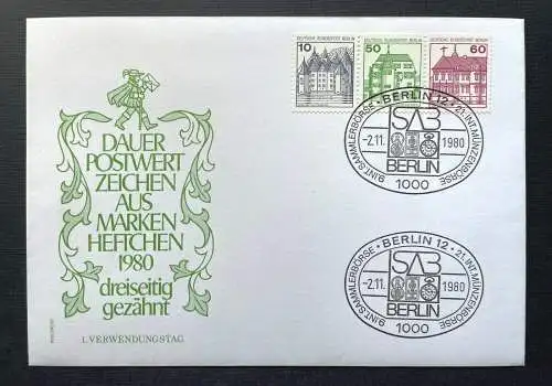 Brief Dauer-Postwertzeichen Sammlerbörse Berlin 1980 ca.16,2x11,3cm 410325