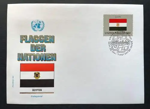 Brief Flaggen der Nation Ägypten Egypt United Nations ca.17,9x13cm 410320
