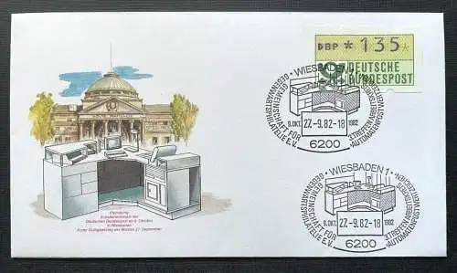 Brief Wiesbaden Deutsche Bundespost Schalterterminal ca.16,4x9,2cm 410318 PR
