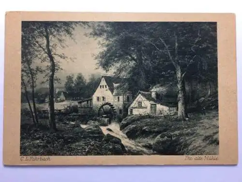 Die alte Mühle (C.L. Fahrbach) / Künstlerkarte 30021 TH