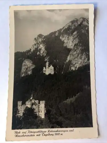 Blick auf Königsschlösser Hohenschwangau und Neuschwanstein mit Tegelberg 20331G