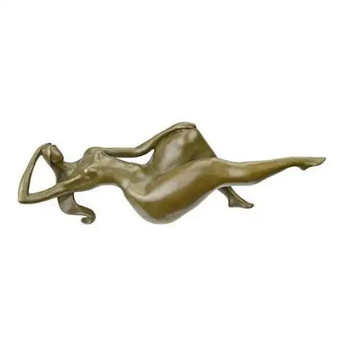 Bronze Skulptur Frau Akt Modernistisch H 9,7 L 7,8 NLFA-15