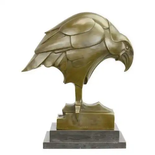 Bronze Skulptur Art Deco Adler H 39,6 L 16,8 NLBE-10