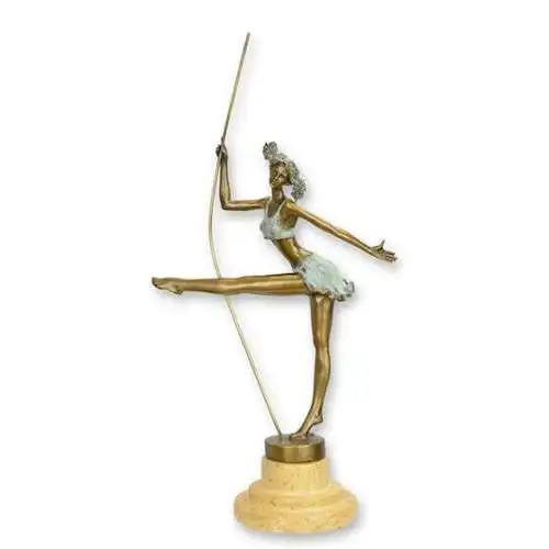 Bronze Skulptur auf Marmor Block Ballerina NLXT-10