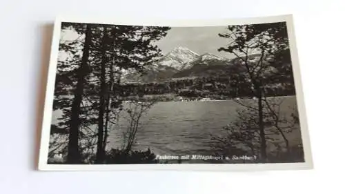 Faakersee mit Mittagskogel und Sandbank.20094