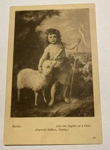 Künstlerkarte Murillo John the Baptist as a child  70022