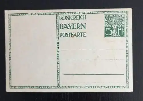 Bayern Karte 1911 Patriotika Ivi Diez "Prinzregent Luitpold von Bayern"  3001 H