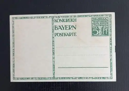 Bayern Karte 1911 Patriotika Ivi Diez "Prinzregent Luitpold von Bayern"  5521 H
