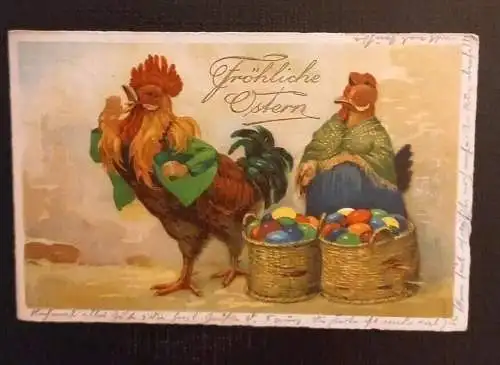 Fröhliche Ostern Hahn Henne Eier 5776 H