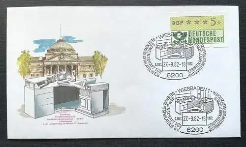Brief Wiesbaden Deutsche Bundespost Schalterterminal ca.16,4x9,3cm 410316 PR