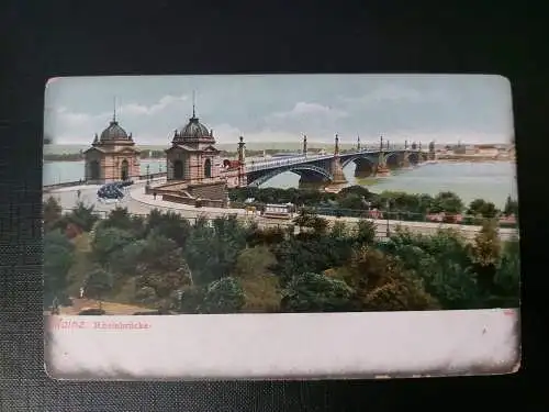 Mainz Rheinbrücke Straßenbahn Fluss Bäume 402590 WM F