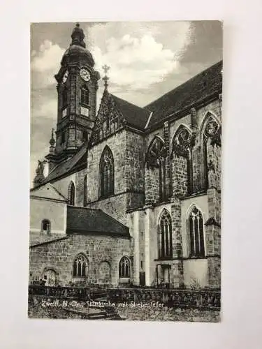 Zwettl - Stiftskirche mit Strebepfeiler 622 ShNÖ