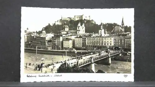 Salzburg Staatsbrücke mit Altstadt und Festung JW165814