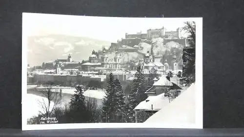 Salzburg im Winter Festung Hohensalzburg Salzach JW165828