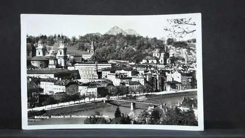 Salzburg Altstadt mit Mönchsberg und Stauffen Salzach JW5641