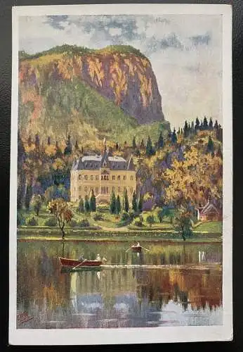 Bled See Schloss Krajlev Grad Ruderboot R.Marčić Berg Slowenien 402489 TH A