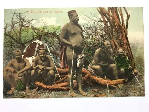 A Zulu Chief and his Infunas - Zulu Häuptling & Stammesrat 40240 TH F