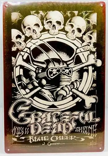 Nostalgie Vintage Retro Blechschild "Greateful Dead Blue Cheer " 30x20 12043