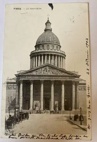 Paris Le Pantheon   Pferdefuhrwerk 84023