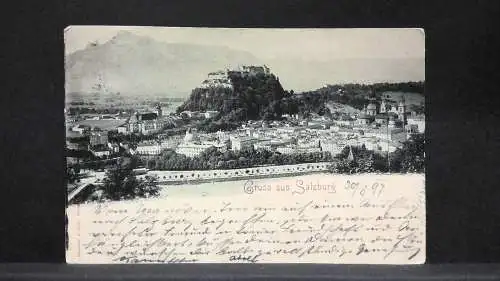 Gruss aus Salzburg  Schloss Hohensalzburg 1897 JW20