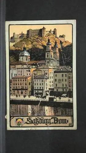 Salzburg Deutscher Schulverein 1880 Zeichnung Künstlerkarte JW5731