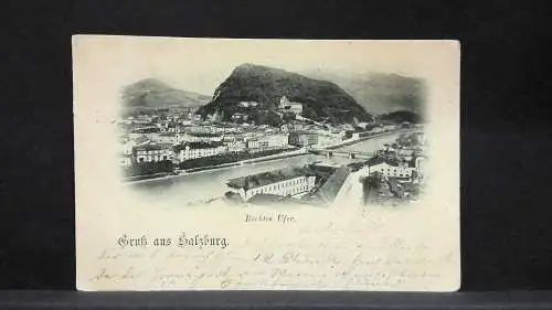 Gruss aus Salzburg rechtes Salzachufer Kapuzinerberg JW5841