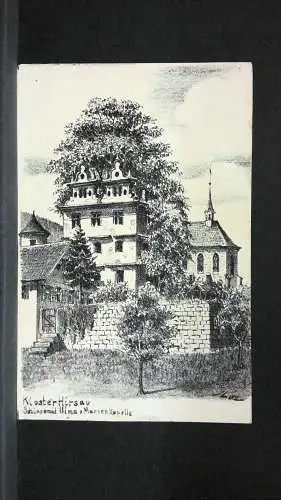 Kloster Hirsau Schloss mit Ulmen & Marienkapelle Zeichnung JW165440