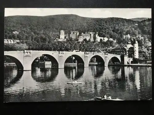 Heidelberg - Alte Brücke u. Schloss - Neckar - Brücke Runderboote 180093 TH!