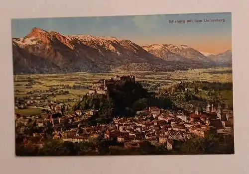 Salzburg mit Festung und Untersberg Österreich 600084A gr