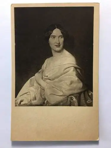 Bildniss der zweiten Frau d. Künstlers (Waldmüller F.) / Künstlerkarte 203660 TH