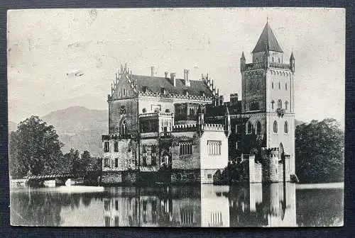 Salzburg Schoss Anif Weiher Gebäude Turm Baum Park Brücke Österreich 410834 TH