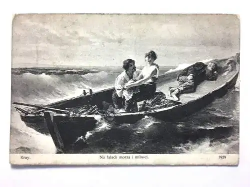 Na falach morza milosci - Wellen des Meeres u d Liebe - Künstlerkarte 110098 TH