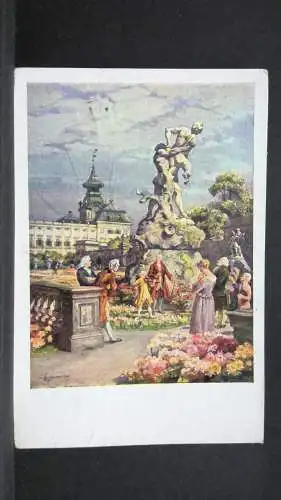 Künstler Postkarte Salzburg Mozart im Mirabellgarten JW 165629