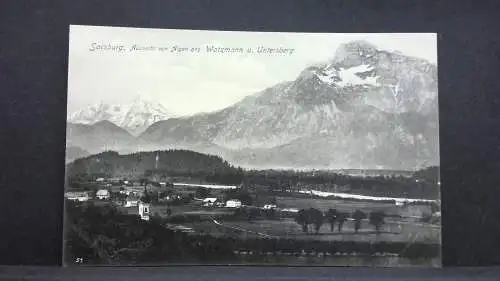 Salzburg Aussicht von Aigen gegen Watzmann und Untersberg JW 165630
