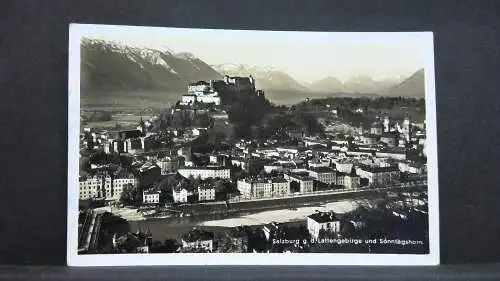 Salzburg gegen Lattengebirge und Sonntagshorn Festung Salzach JW 0121